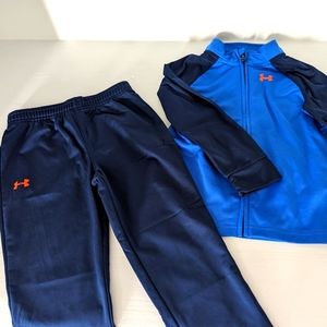 NWT Under Armour track suit, blue, 4T